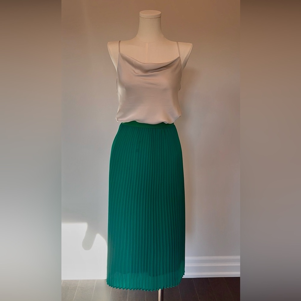 Aritzia Babaton Pleated Midi Skirt